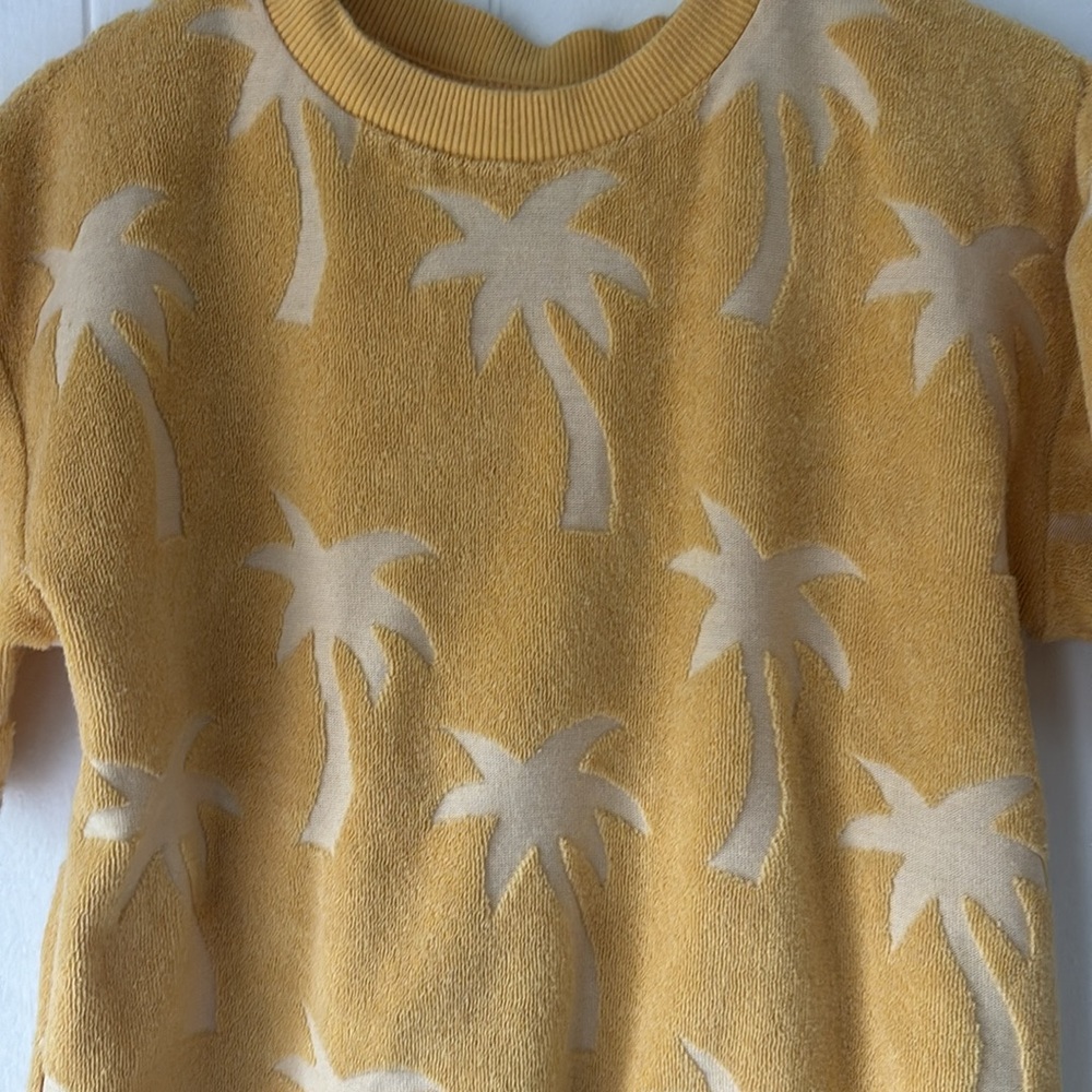 H&M terry palm tree tshirt 3/4T - Picture 2 of 3